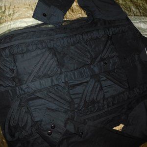 Desiger Men's Sheer & Cotton Black Shirt L